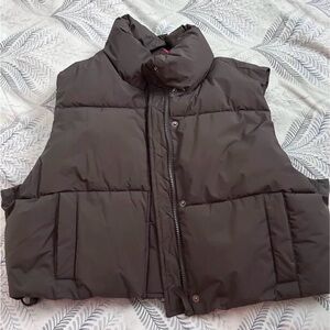 Garage Women's Dark Brown Puffer Vest